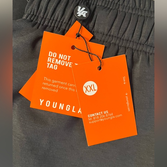 YoungLA 2141, Soft AF No Cuff Sweats, Charcoal, Size XXL, NWT - Picture 5 of 7